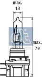 Glühlampe, Fernscheinwerfer 12 V 55/15 W H15 DT Spare Parts 9.78166