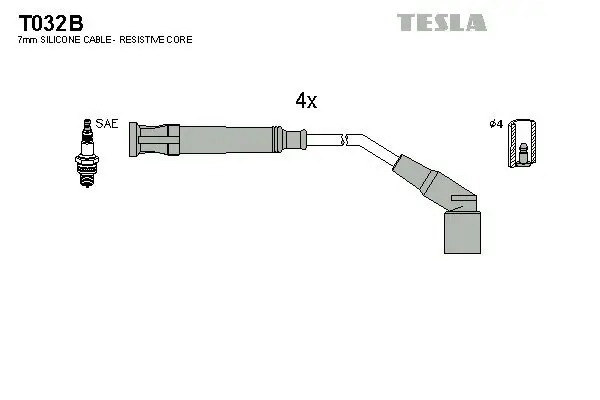 Zündleitungssatz TESLA T032B