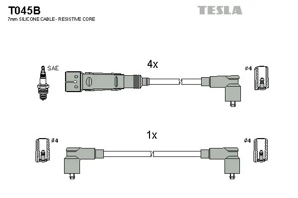 Zündleitungssatz TESLA T045B