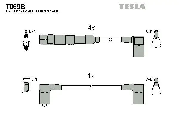 Zündleitungssatz TESLA T069B