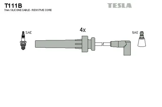 Zündleitungssatz TESLA T111B Bild Zündleitungssatz TESLA T111B