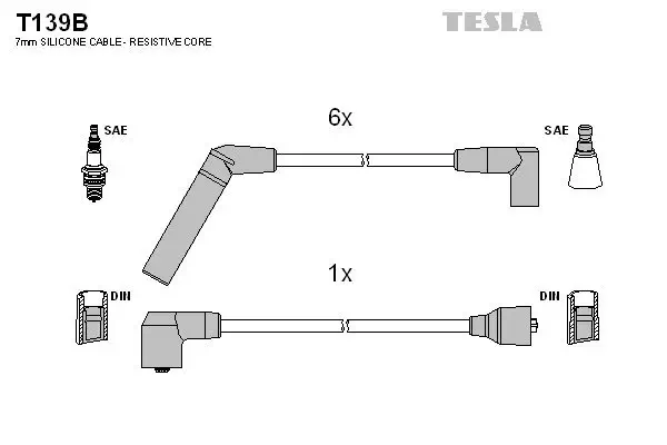 Zündleitungssatz TESLA T139B