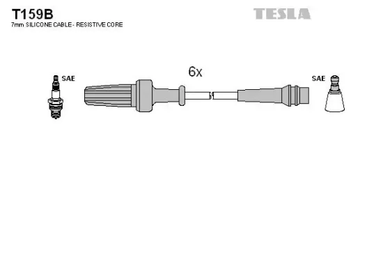 Zündleitungssatz TESLA T159B Bild Zündleitungssatz TESLA T159B