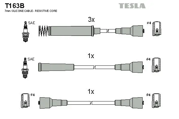 Zündleitungssatz TESLA T163B