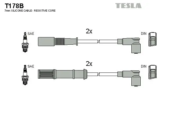 Zündleitungssatz TESLA T178B