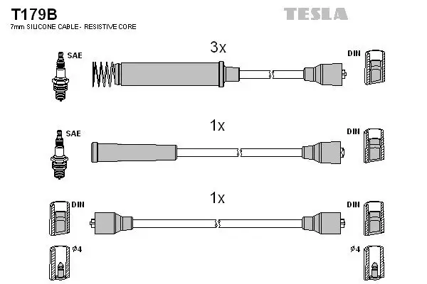 Zündleitungssatz TESLA T179B