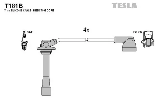 Zündleitungssatz TESLA T181B Bild Zündleitungssatz TESLA T181B