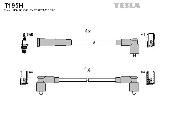 Zündleitungssatz TESLA T195H