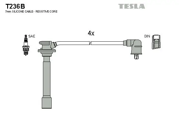 Zündleitungssatz TESLA T236B