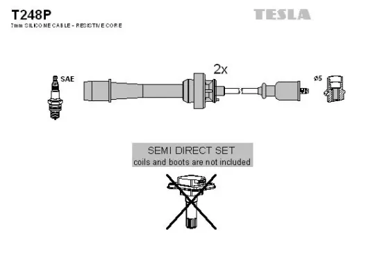 Zündleitungssatz TESLA T248P Bild Zündleitungssatz TESLA T248P