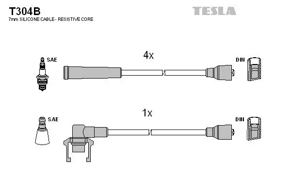 Zündleitungssatz TESLA T304B