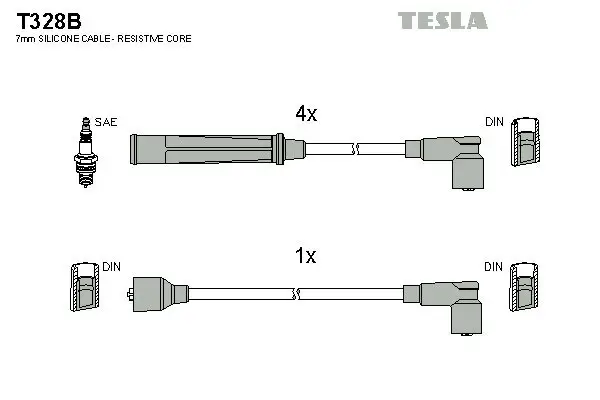 Zündleitungssatz TESLA T328B