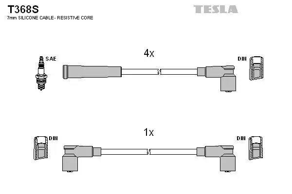 Zündleitungssatz TESLA T368S