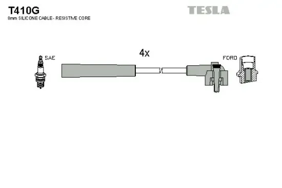 Zündleitungssatz TESLA T410G Bild Zündleitungssatz TESLA T410G