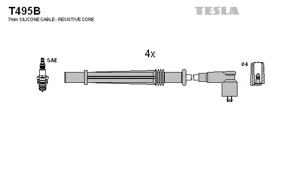 Zündleitungssatz TESLA T495B