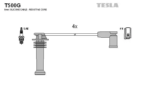 Zündleitungssatz TESLA T500G