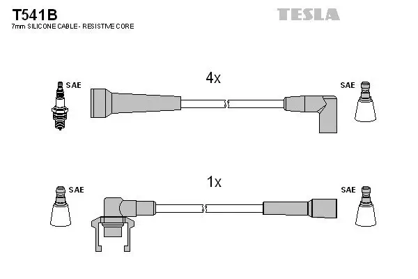 Zündleitungssatz TESLA T541B