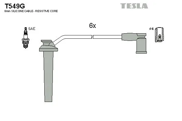 Zündleitungssatz TESLA T549G