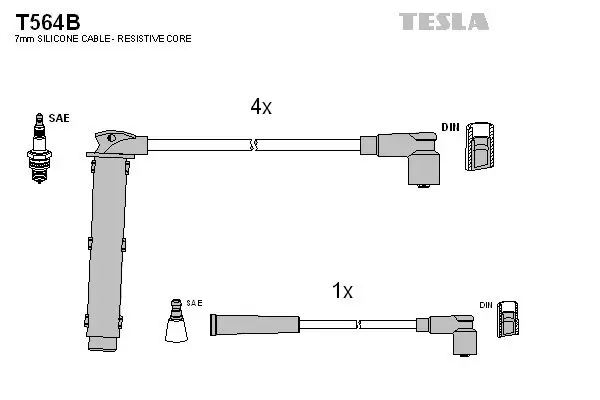 Zündleitungssatz TESLA T564B