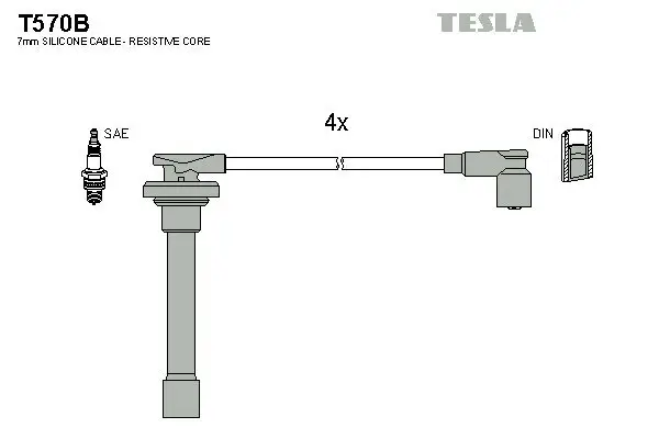 Zündleitungssatz TESLA T570B