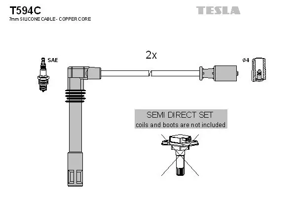 Zündleitungssatz TESLA T594C