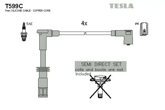 Zündleitungssatz TESLA T599C Bild Zündleitungssatz TESLA T599C