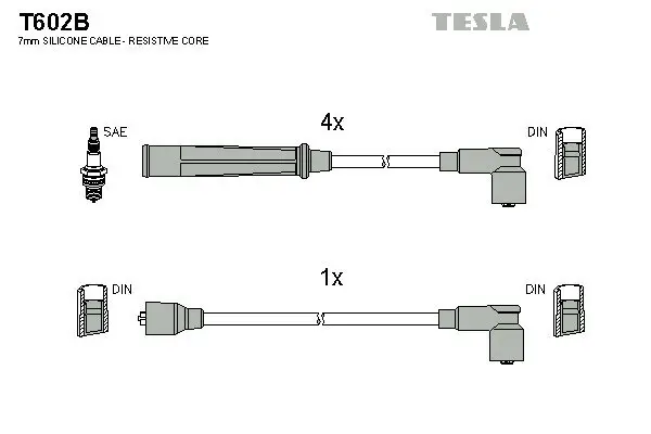 Zündleitungssatz TESLA T602B