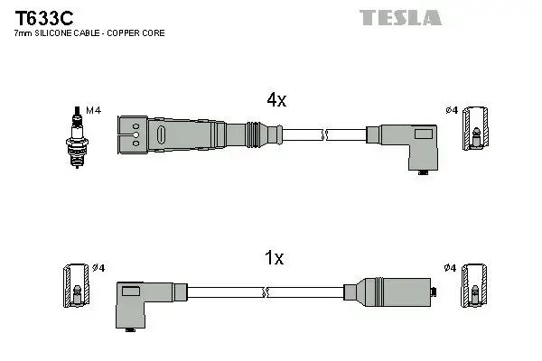 Zündleitungssatz TESLA T633C