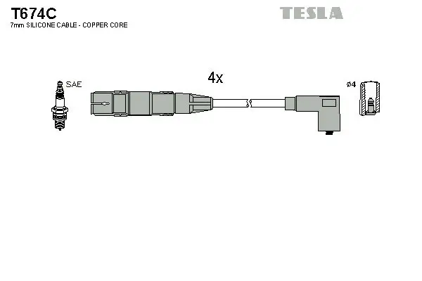 Zündleitungssatz TESLA T674C