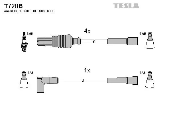 Zündleitungssatz TESLA T728B