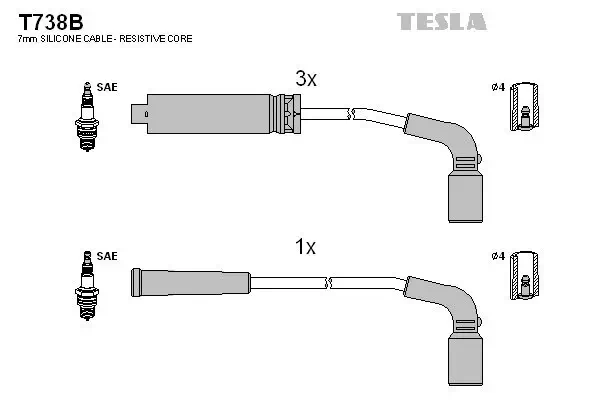 Zündleitungssatz TESLA T738B