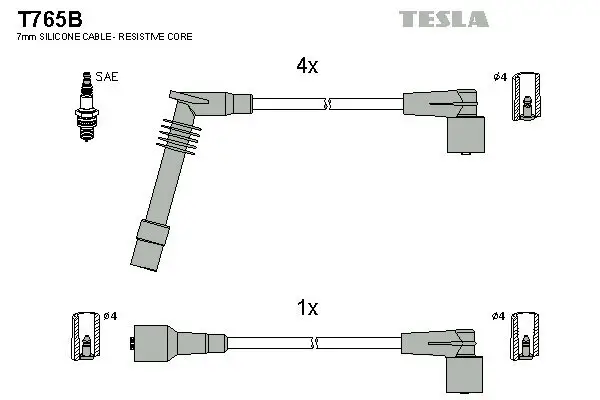 Zündleitungssatz TESLA T765B