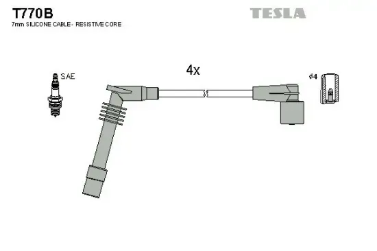 Zündleitungssatz TESLA T770B Bild Zündleitungssatz TESLA T770B