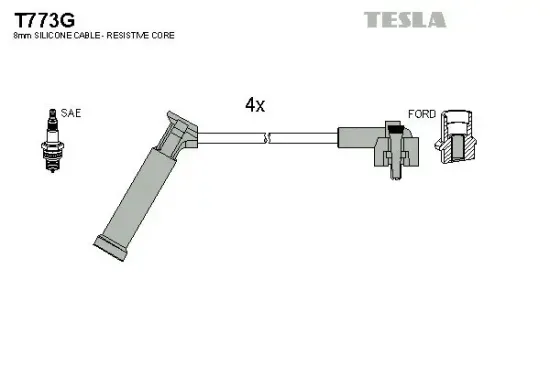 Zündleitungssatz TESLA T773G Bild Zündleitungssatz TESLA T773G