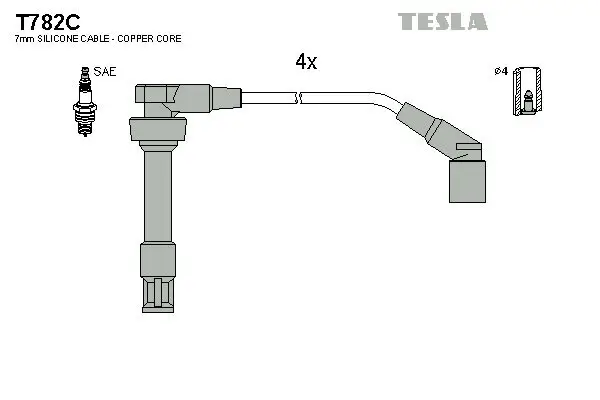 Zündleitungssatz TESLA T782C