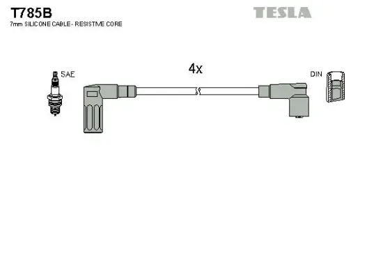 Zündleitungssatz TESLA T785B Bild Zündleitungssatz TESLA T785B