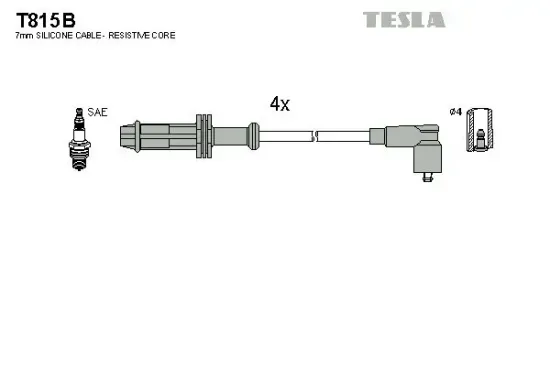 Zündleitungssatz TESLA T815B Bild Zündleitungssatz TESLA T815B