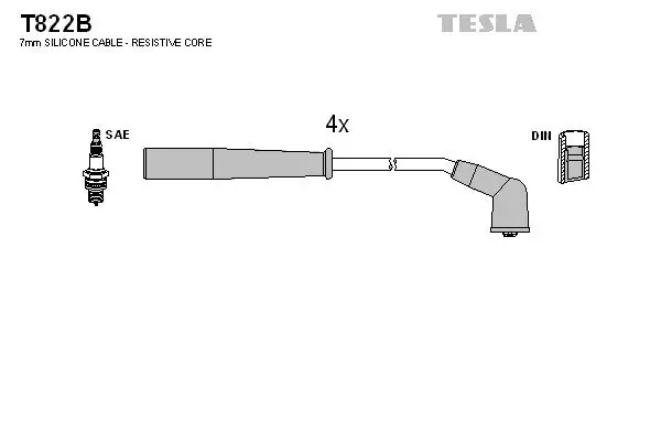 Zündleitungssatz TESLA T822B