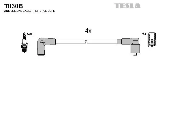 Zündleitungssatz TESLA T830B