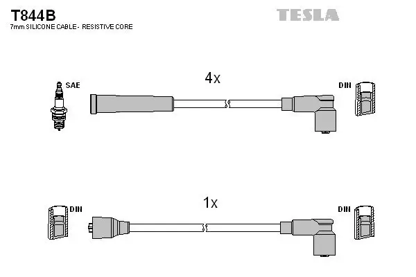 Zündleitungssatz TESLA T844B