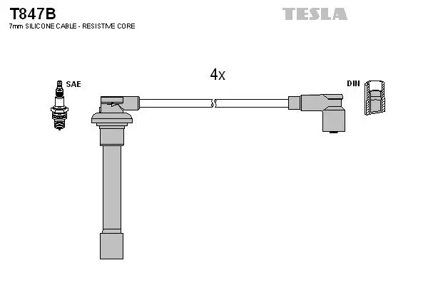 Zündleitungssatz TESLA T847B