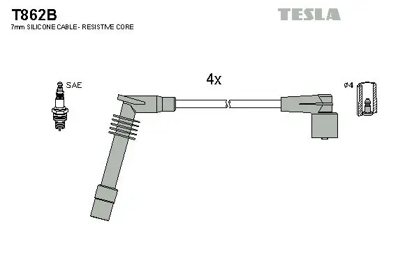 Zündleitungssatz TESLA T862B