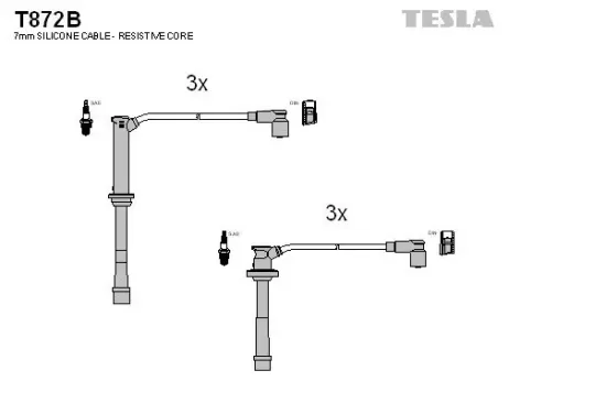 Zündleitungssatz TESLA T872B Bild Zündleitungssatz TESLA T872B