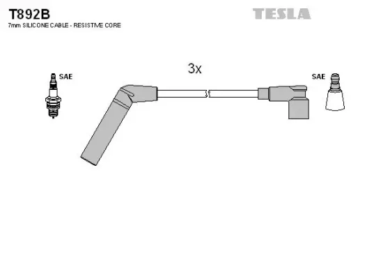 Zündleitungssatz TESLA T892B Bild Zündleitungssatz TESLA T892B