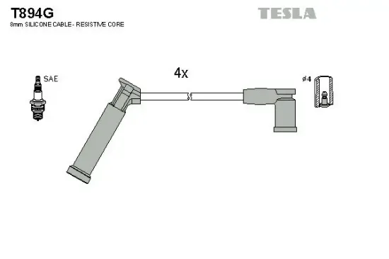 Zündleitungssatz TESLA T894G Bild Zündleitungssatz TESLA T894G