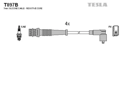 Zündleitungssatz TESLA T897B Bild Zündleitungssatz TESLA T897B