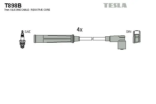 Zündleitungssatz TESLA T898B