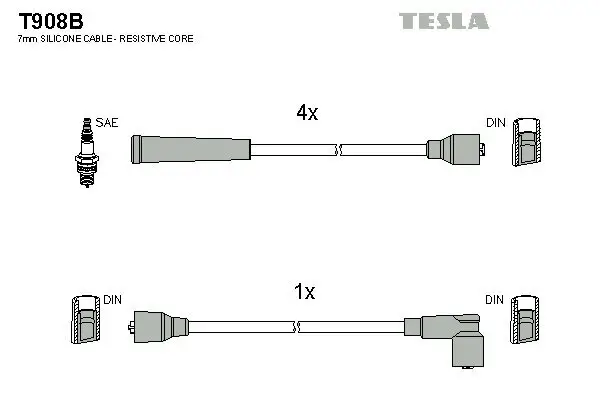 Zündleitungssatz TESLA T908B