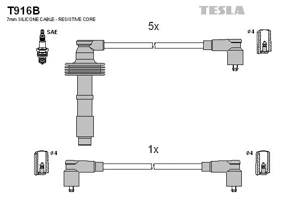 Zündleitungssatz TESLA T916B