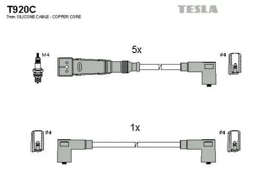 Zündleitungssatz TESLA T920C Bild Zündleitungssatz TESLA T920C
